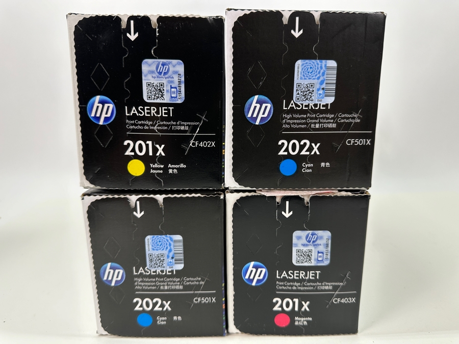 Just Added - Lot of (4) HP Laserjet Print Cartridges 201x 202x - (2) 501X, 402X, 403X - New in Box [Photo 4]