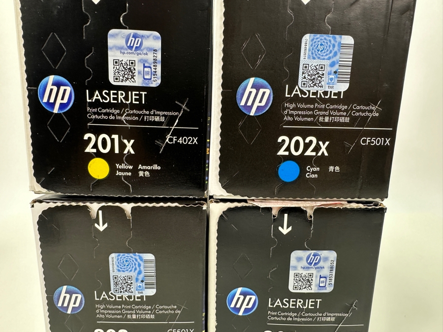 Just Added - Lot of (4) HP Laserjet Print Cartridges 201x 202x - (2) 501X, 402X, 403X - New in Box [Photo 5]