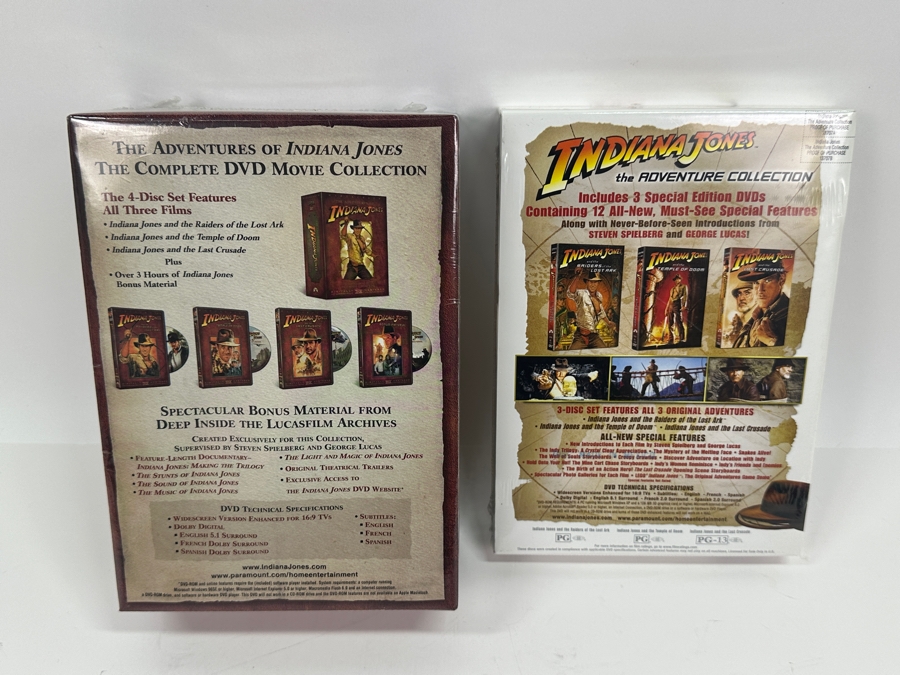 Just Added - (2) Indiana Jones Raiders of the Lost Ark DVD Collections Both Sets Sealed [Photo 3]