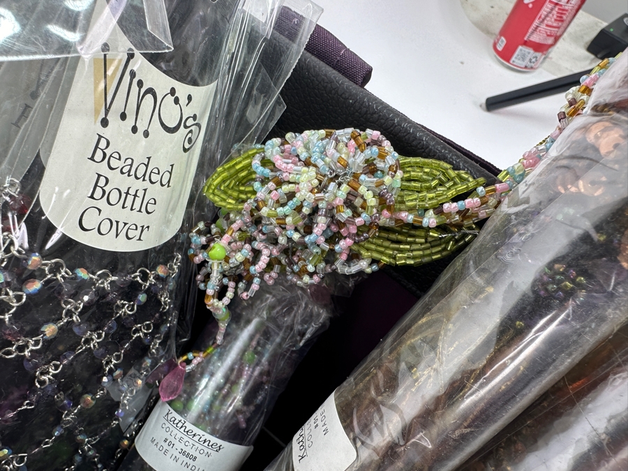 Just Added - Katherines Collection Decorative Bottle Art, Vino Beaded Bottle Covers, Beaded Rings and more [Photo 9]