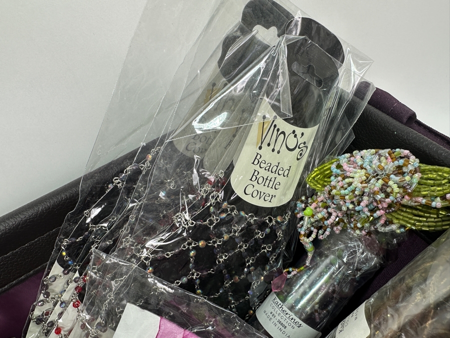 Just Added - Katherines Collection Decorative Bottle Art, Vino Beaded Bottle Covers, Beaded Rings and more [Photo 5]