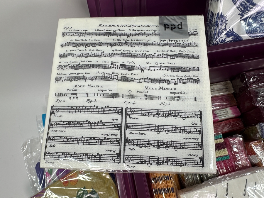 Just Added - Lot of Over (20) Decorative Party Napkins Sets [Photo 2]