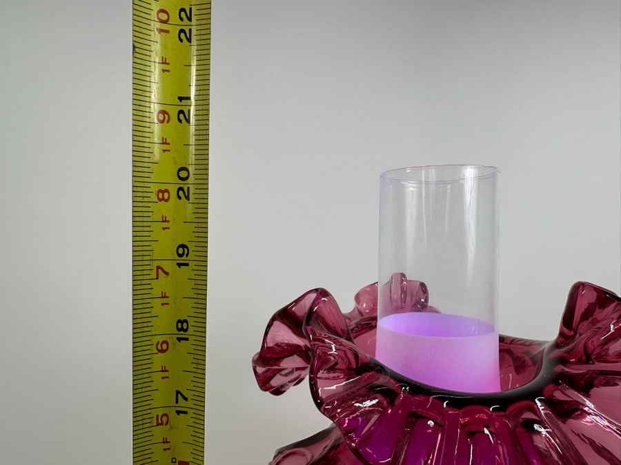 Just Added - Fenton Cranberry Glass Lamp 20.5'H [Photo 5]