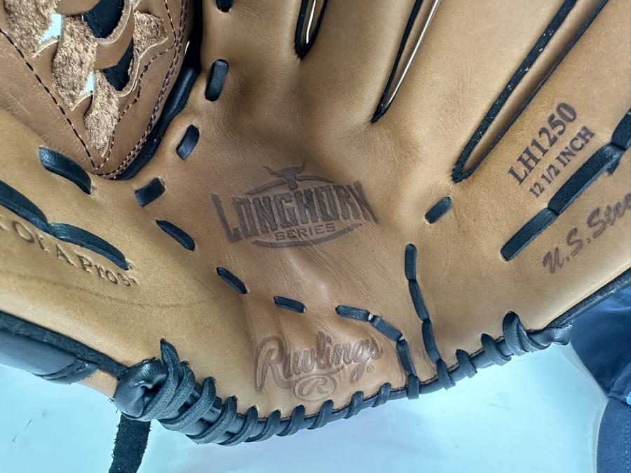 Just Added - Rawlings Longhorn Series 12.5' Baseball Glove Plus (2) San Diego Chargers Ball Caps [Photo 4]