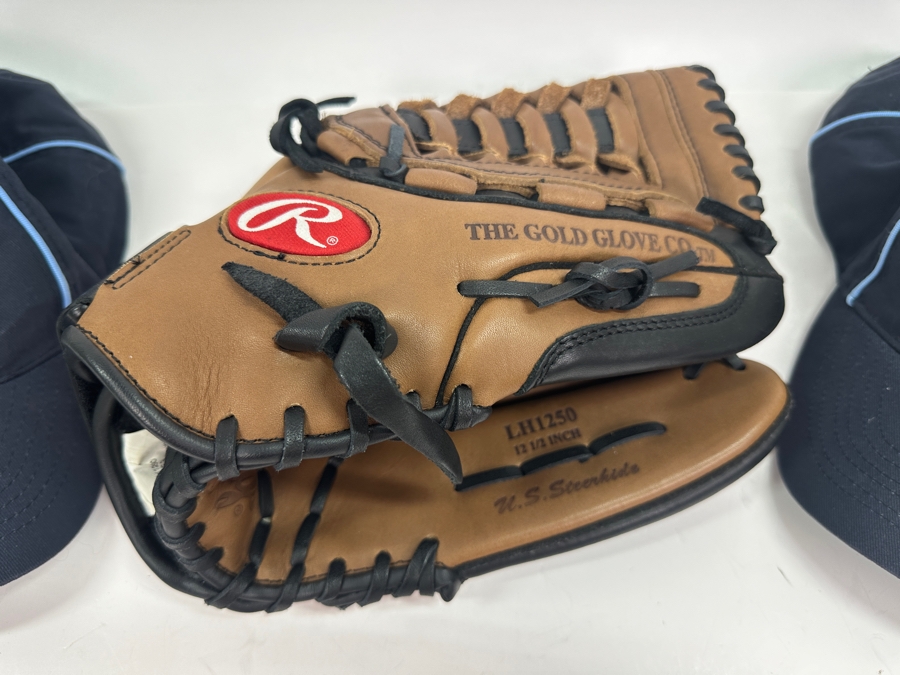 Just Added - Rawlings Longhorn Series 12.5' Baseball Glove Plus (2) San Diego Chargers Ball Caps [Photo 2]