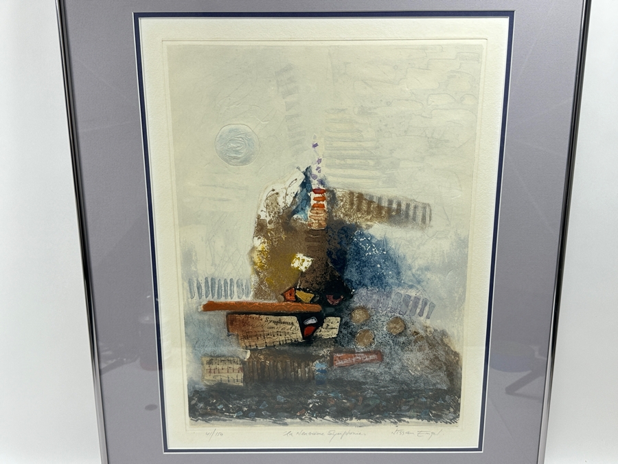 Just Added - Nissan Engel Hand Signed Limited Edition Lithograph Numbered 41/150 17 X 22 Framed 24 X 29.5 [Photo 3]