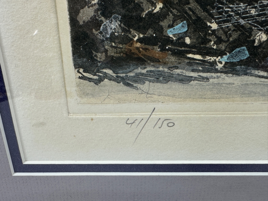 Just Added - Nissan Engel Hand Signed Limited Edition Lithograph Numbered 41/150 17 X 22 Framed 24 X 29.5 [Photo 9]