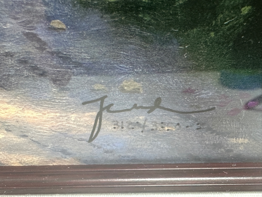 Just Added - Thomas Kincaid Lithograph Titled 'Open Gate' Hand Signed By Artist 15.5 X 12 Framed 28 X 24 [Photo 4]