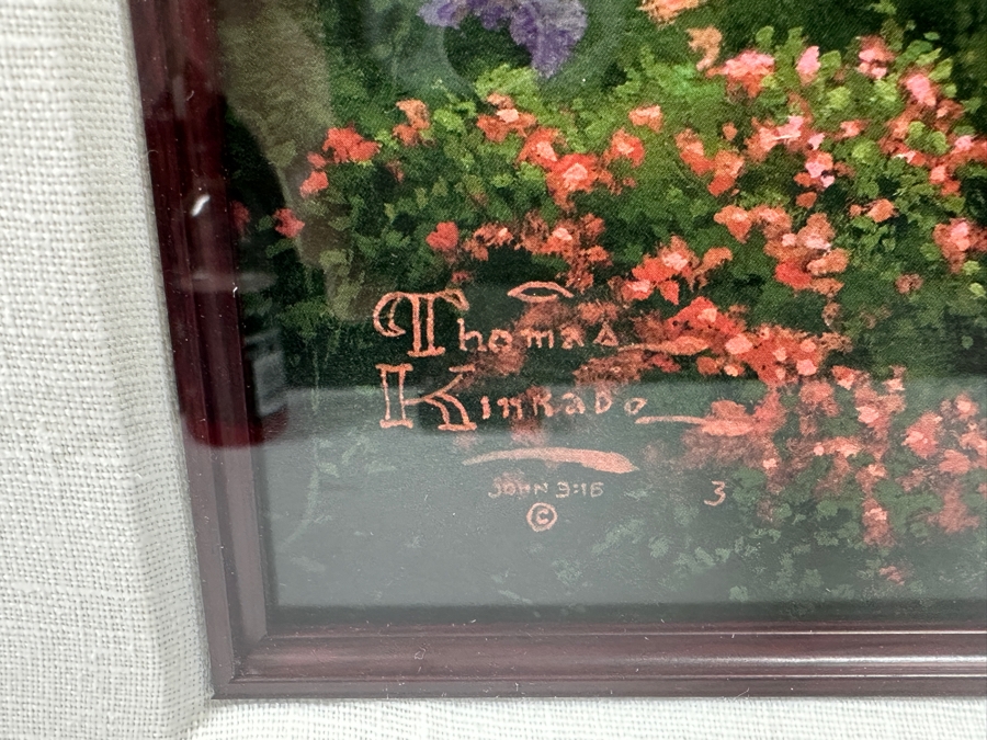 Just Added - Thomas Kincaid Lithograph Titled 'Open Gate' Hand Signed By Artist 15.5 X 12 Framed 28 X 24 [Photo 6]