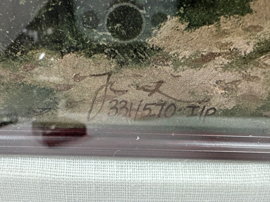 Just Added - Thomas Kincaid Lithograph Titled 'Peaceful Time' Hand Signed By Artist 19.5 X 18 Framed 32 X 28 [Photo 4]