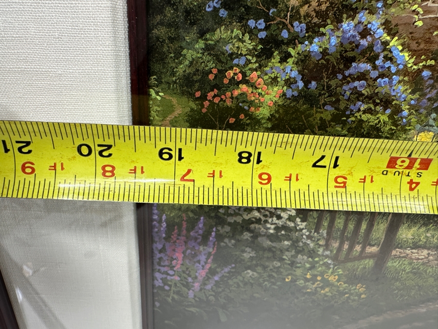 Just Added - Thomas Kincaid Lithograph Titled 'Peaceful Time' Hand Signed By Artist 19.5 X 18 Framed 32 X 28 [Photo 7]