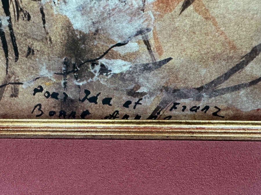 Just Added - Marc Chagall 1955 Color Lithograph Titled 'Der Flotenspieler / The Flute Player' 19 X 25.5 Framed 28 X 34.5 [Photo 7]