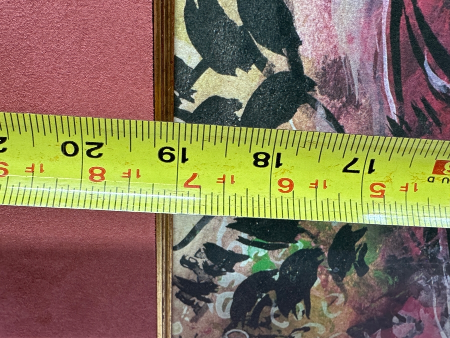 Just Added - Marc Chagall 1955 Color Lithograph Titled 'Der Flotenspieler / The Flute Player' 19 X 25.5 Framed 28 X 34.5 [Photo 10]