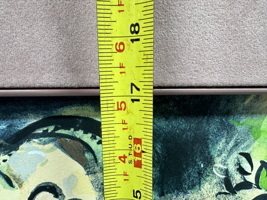 Just Added - Marc Chagall Color Lithograph Lover's With Rooster 14.5 X 17 Framed 22 X 25 [Photo 10]