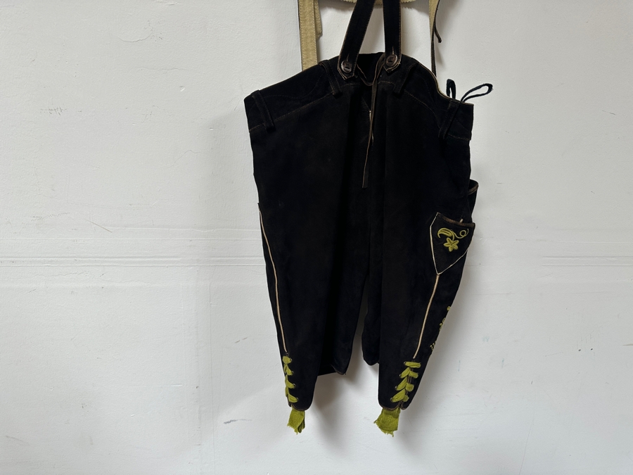 Just Added - Authentic German Leather Lederhosen Almsach High Quality Size 48/54 [Photo 7]