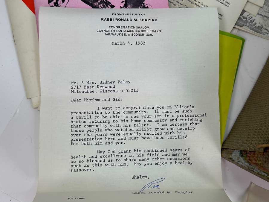 Just Added - Elliot Palay Opera Tenor Memorabilia Box Containing Photographs, Opera Programs, Ticket Stubs & Letters [Photo 8]