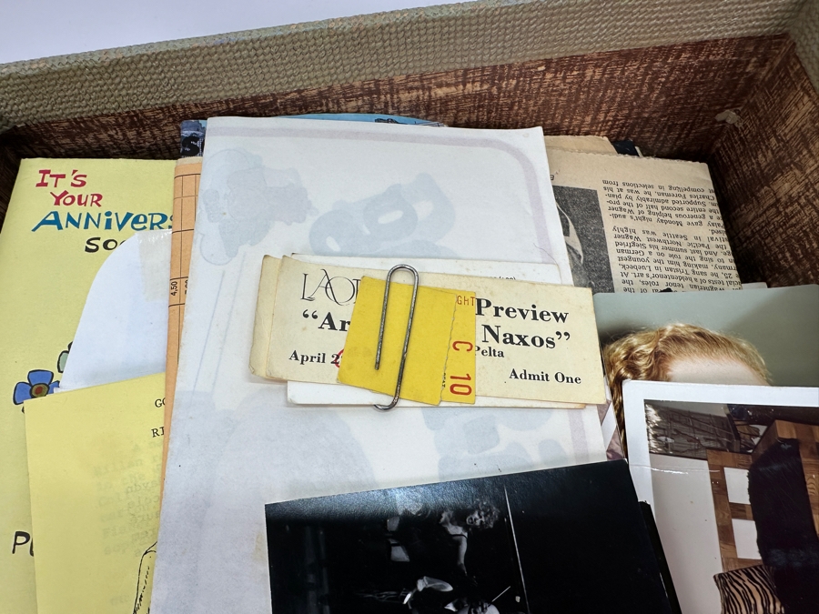 Just Added - Elliot Palay Opera Tenor Memorabilia Box Containing Photographs, Opera Programs, Ticket Stubs & Letters [Photo 19]