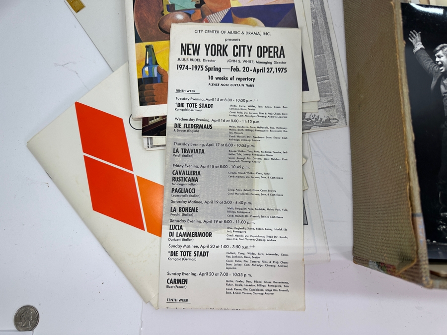 Just Added - Elliot Palay Opera Tenor Memorabilia Box Containing Photographs, Opera Programs, Ticket Stubs & Letters [Photo 10]