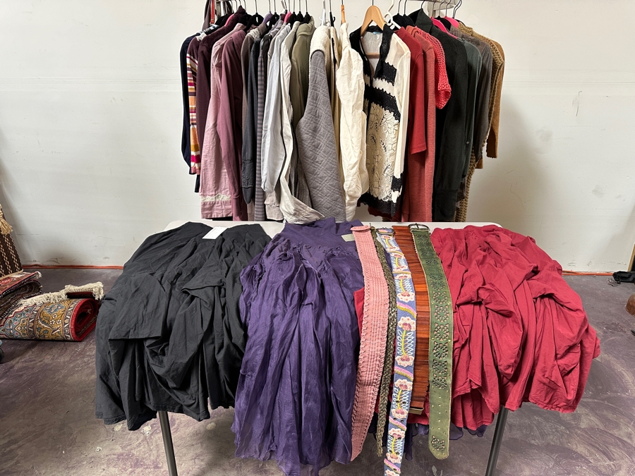 Just Added - Lot of Over 30 Pieces of Anthropologie Clothing and/or Style Clothing, Handbags and Belts Mostly Size Medium [Photo 2]
