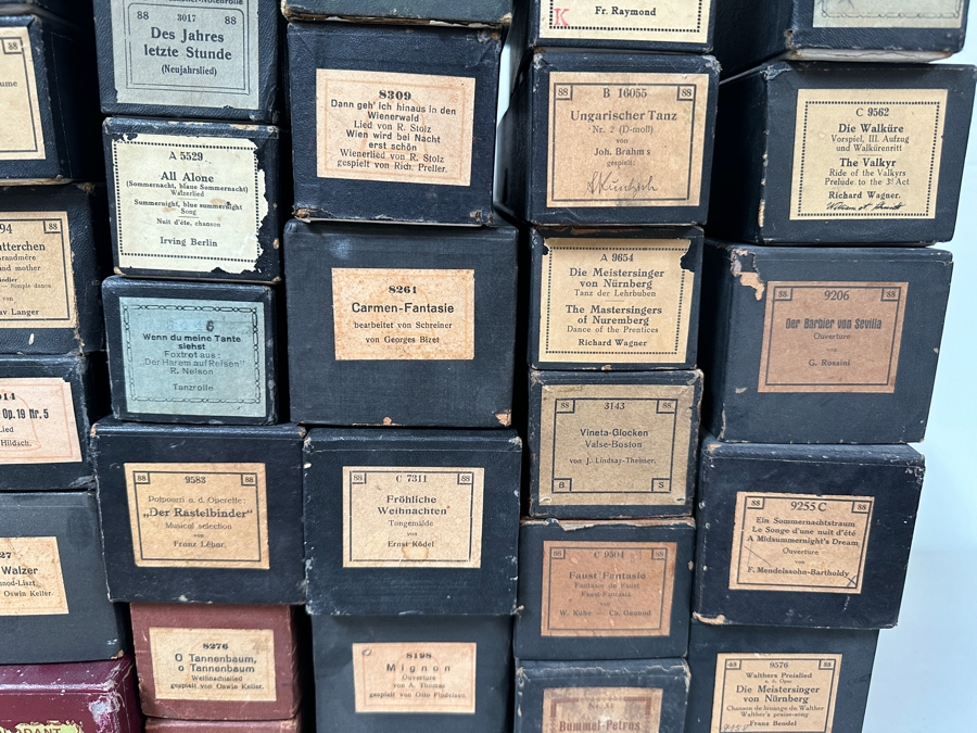 Just Added - Huge Lot Of Vintage Mainly German High Quality Piano Rolls Hupfeld Rolls, Animatic Rolls - 91 Piano Rolls - See Photos For Titles [Photo 9]