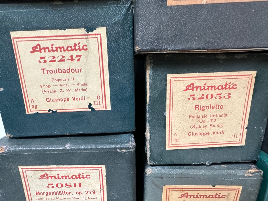 Just Added - Huge Lot Of Vintage Mainly German High Quality Piano Rolls Hupfeld Rolls, Animatic Rolls - 91 Piano Rolls - See Photos For Titles [Photo 13]