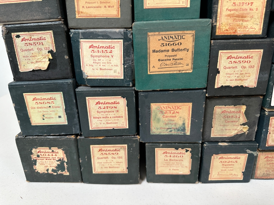 Just Added - Huge Lot Of Vintage Mainly German High Quality Piano Rolls Hupfeld Rolls, Animatic Rolls - 91 Piano Rolls - See Photos For Titles [Photo 2]
