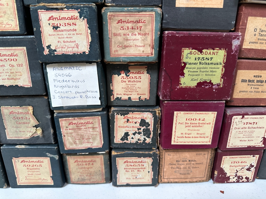 Just Added - Huge Lot Of Vintage Mainly German High Quality Piano Rolls Hupfeld Rolls, Animatic Rolls - 91 Piano Rolls - See Photos For Titles [Photo 7]