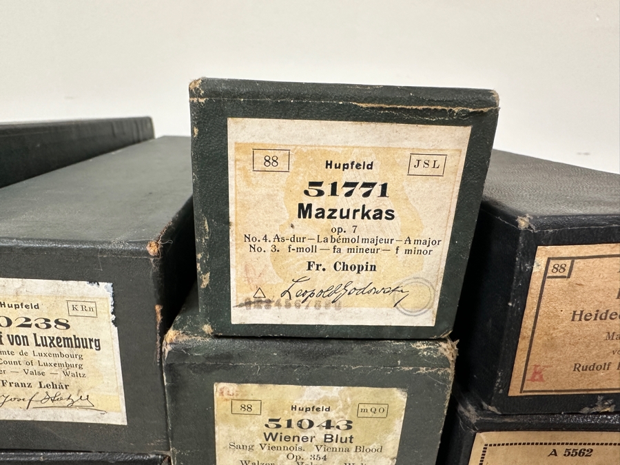 Just Added - Huge Lot Of Vintage Mainly German High Quality Piano Rolls Hupfeld Rolls, Animatic Rolls - 91 Piano Rolls - See Photos For Titles [Photo 12]