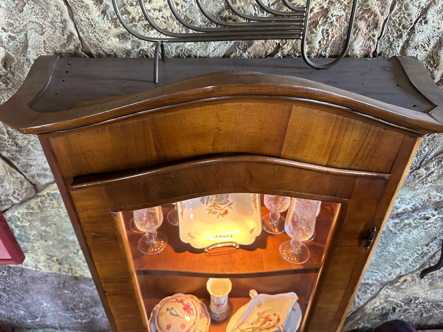 Just Added - Stunning Pair Of Two-Piece Wooden Display Cases Cabinets With 2 Drawers [Photo 11]