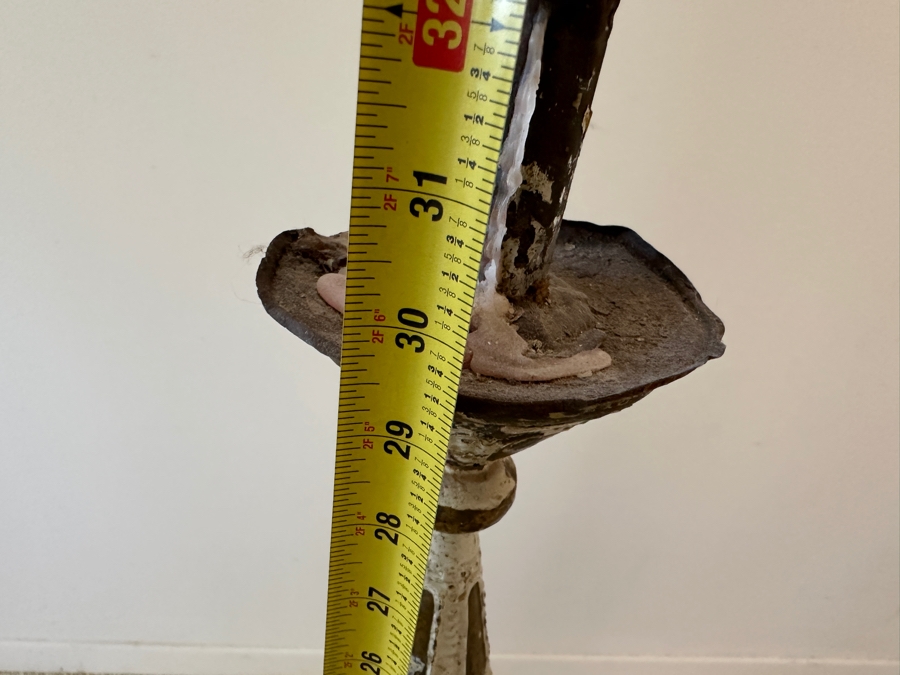 Antique Candle Prickets Freestanding Candle Holders Repousee Metal Italian / Possible Spainish 33'H Estimate $600 [Photo 6]