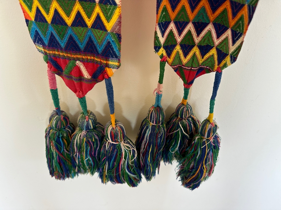 Vintage Guatemalan Hand Woven Textile 123'L [Photo 5]