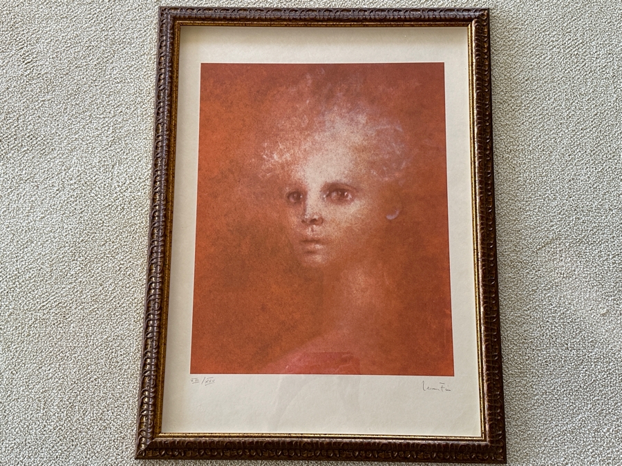 Leonor Fini 'Portrait In Red' Limited Edition Print 18.5 X 23 Framed 25 X 33 And Hand Signed By Artist [Photo 2]