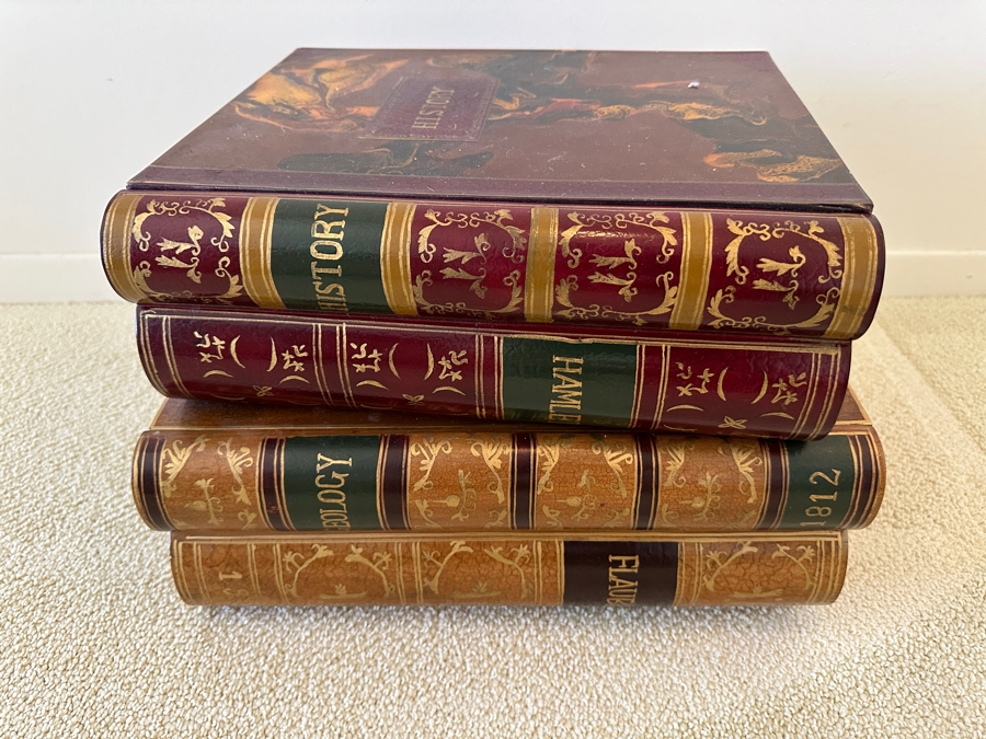 Faux Books 2-Drawer Side Table 16W X 12D X 10.5H [Photo 2]