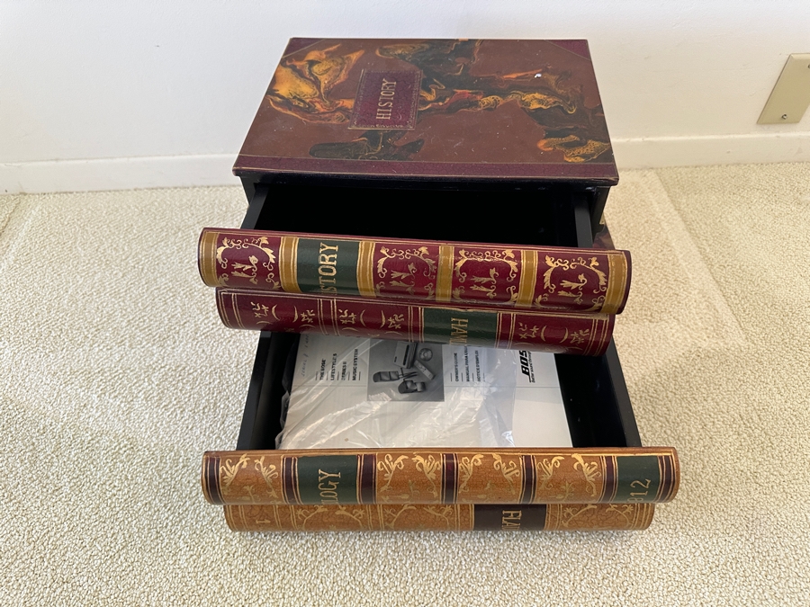 Faux Books 2-Drawer Side Table 16W X 12D X 10.5H [Photo 7]