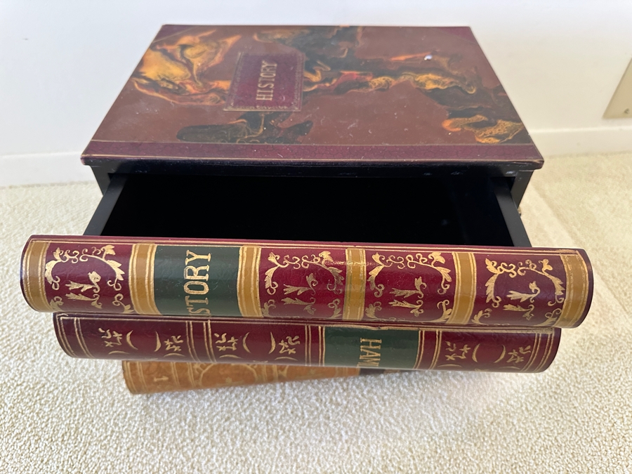 Faux Books 2-Drawer Side Table 16W X 12D X 10.5H [Photo 6]