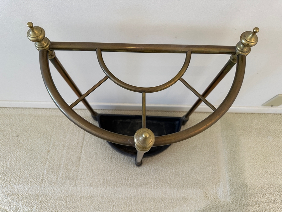 Heavy Brass / Cast Iron Umbrella Stand 16W X 8D X 24H [Photo 3]