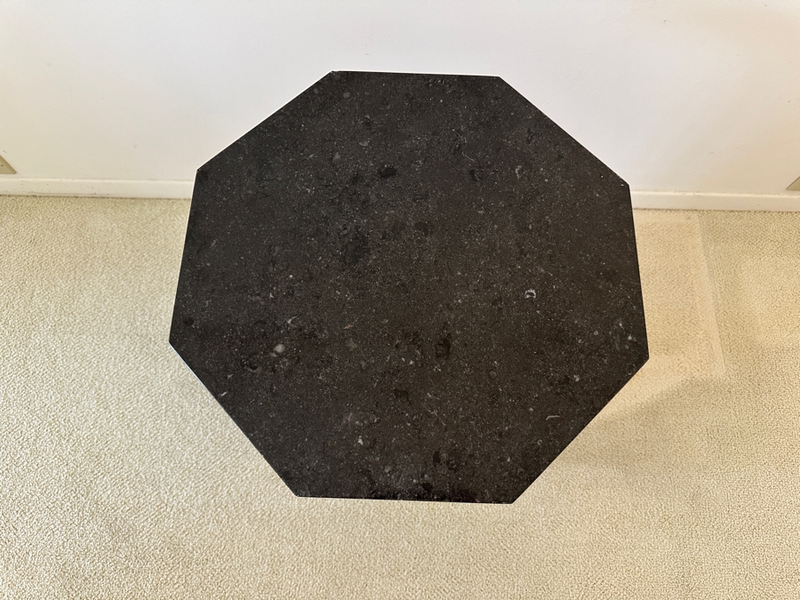 Vintage Moroccan Side Table With Marble Top 17.5W X 22H [Photo 7]