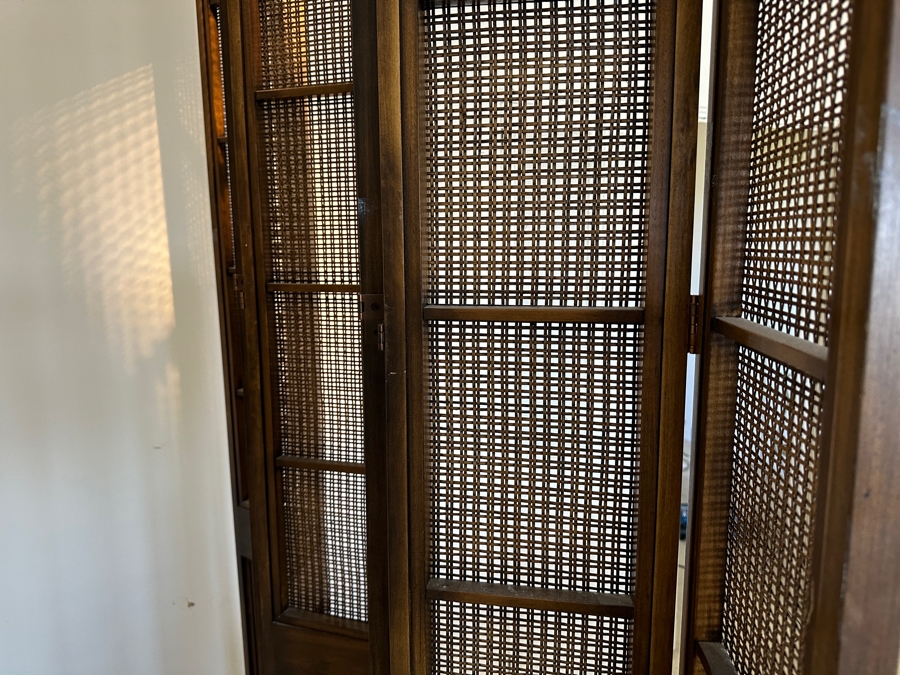Vintage Mid-Century Tall Wooden 6-Panel Screen Room Divider 60W X 94H [Photo 5]
