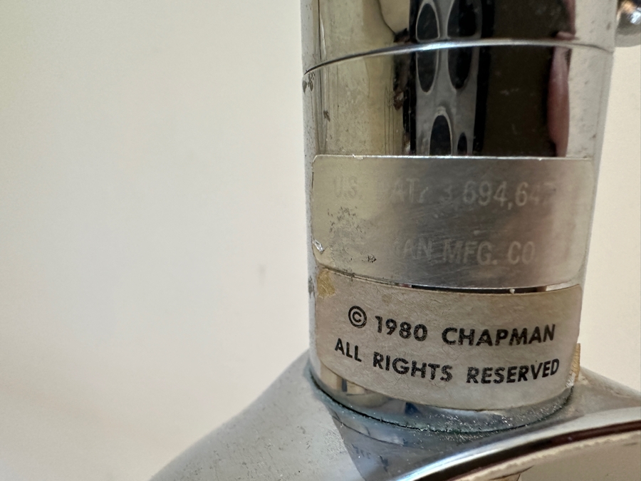 Vintage 1980 Chapman Chrome Freestanding Lamp 38H [Photo 4]