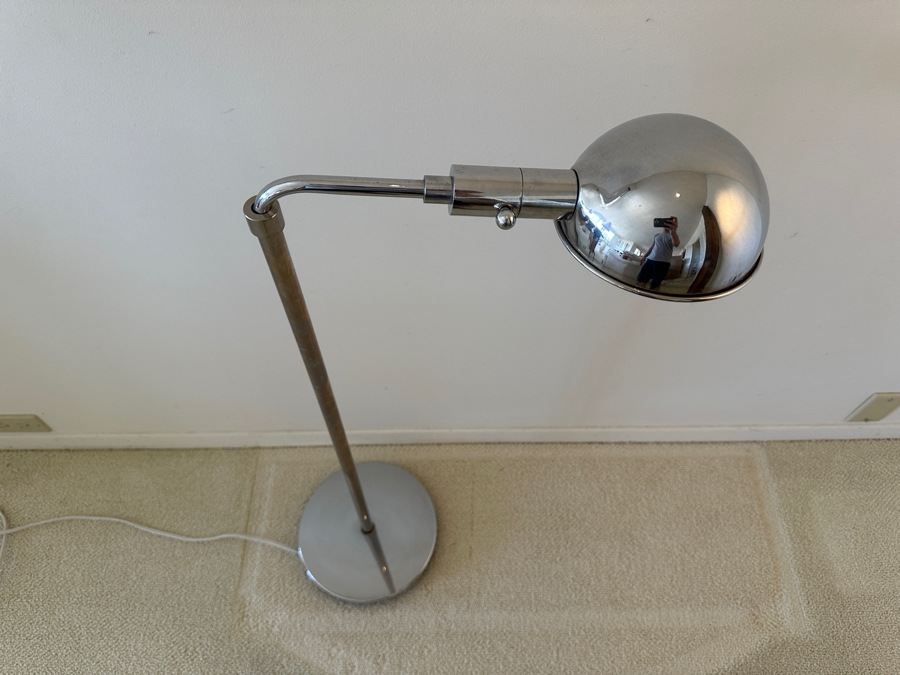 Vintage 1980 Chapman Chrome Freestanding Lamp 38H [Photo 3]