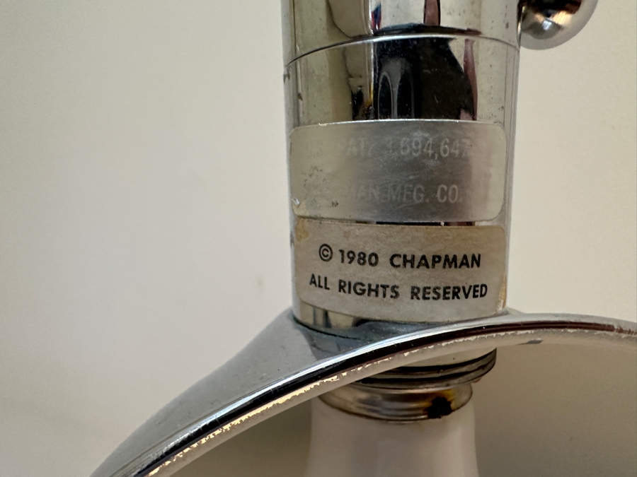 Vintage 1980 Chapman Chrome Freestanding Lamp 38H [Photo 5]