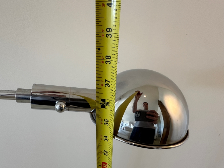 Vintage 1980 Chapman Chrome Freestanding Lamp 38H [Photo 6]