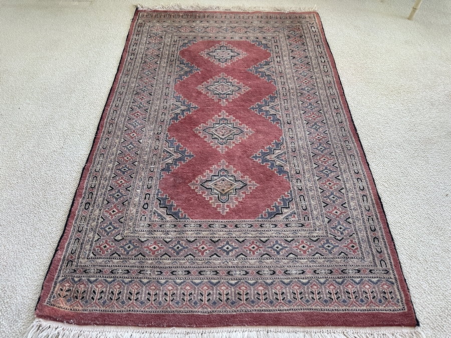 Vintage Hand Knotted Wool Persian Area Rug 38 X 60 [Photo 3]