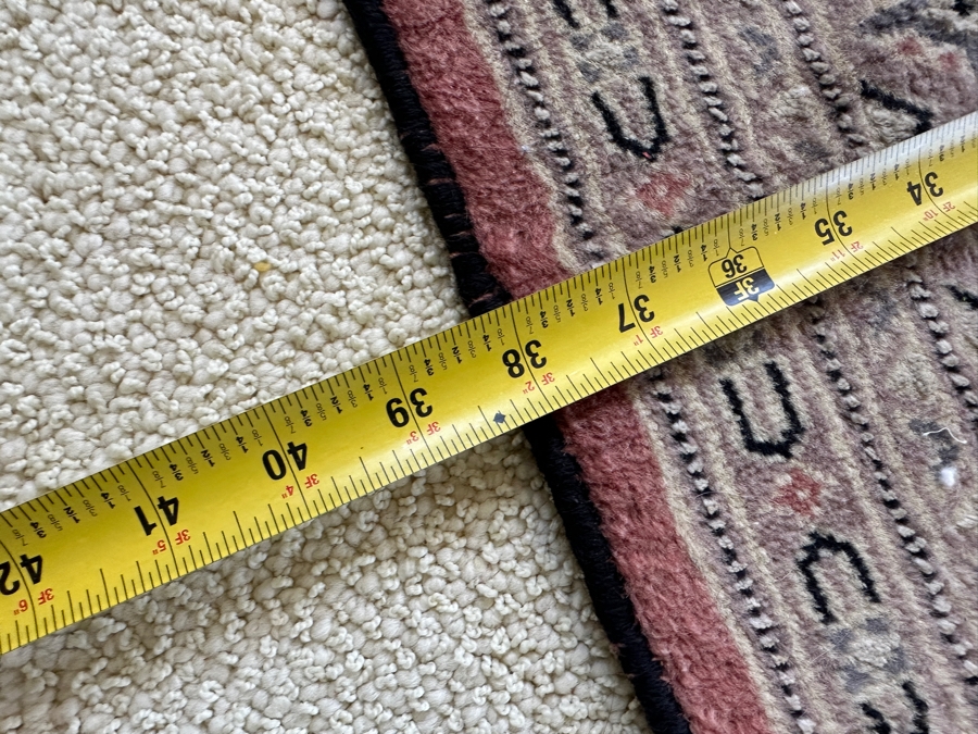 Vintage Hand Knotted Wool Persian Area Rug 38 X 60 [Photo 9]