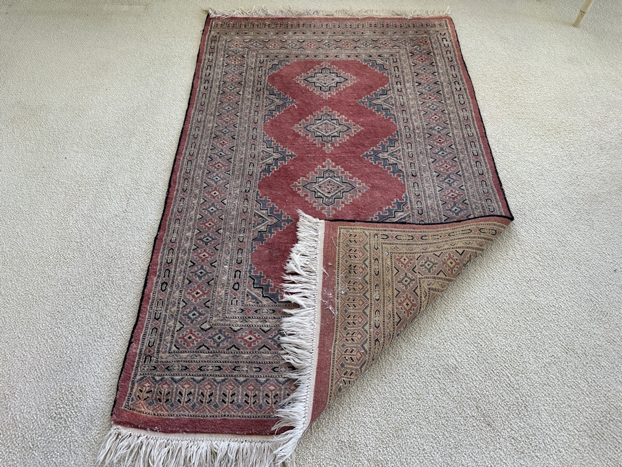 Vintage Hand Knotted Wool Persian Area Rug 38 X 60 [Photo 7]