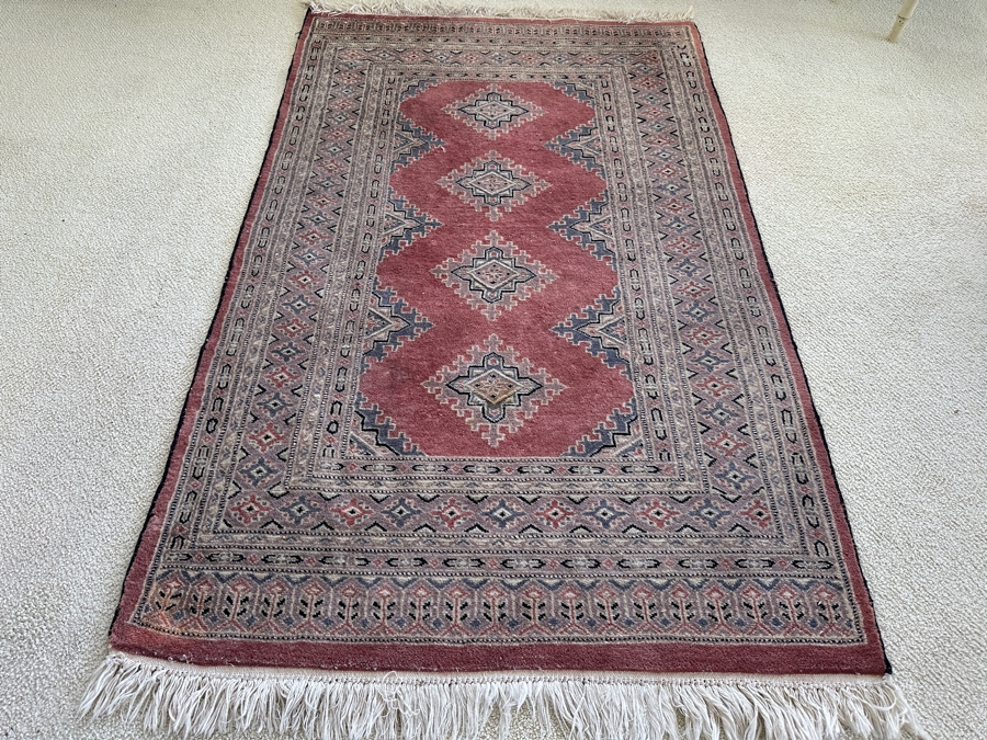 Vintage Hand Knotted Wool Persian Area Rug 38 X 60 [Photo 2]