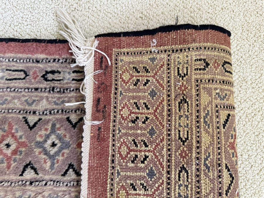 Vintage Hand Knotted Wool Persian Area Rug 38 X 60 [Photo 8]