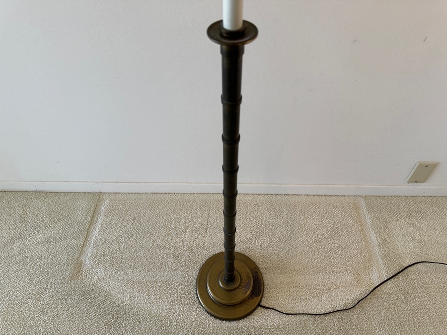 Vintage Metal Freestanding Hollywood Regency Floor Lamp 58H [Photo 4]