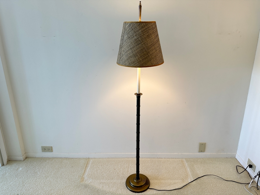 Vintage Metal Freestanding Hollywood Regency Floor Lamp 58H [Photo 2]