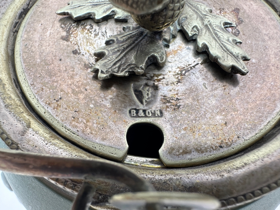 Pair Of Vintage Wedgwood Green Jasperware Barrel Jars 7H & 4.5H [Photo 13]